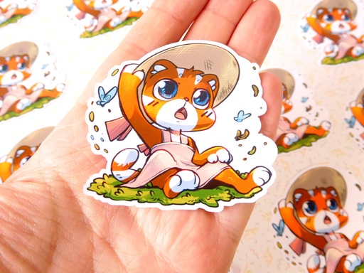 Cosplay Kitty - Summer time and a straw hat - Sticker