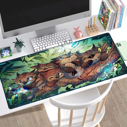 Desktop Gaming Mat - Owlbear cubs - PREORDER