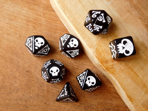 Dice Set - Skully Bone - B-grade
