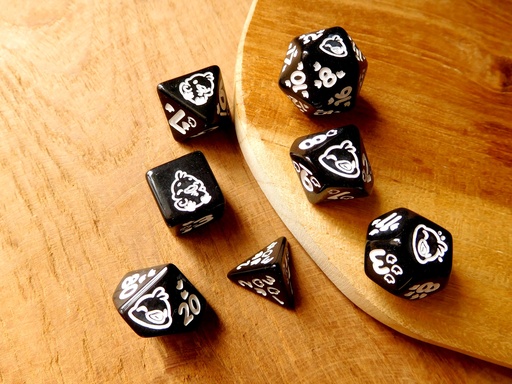 Dice Set - White Duck