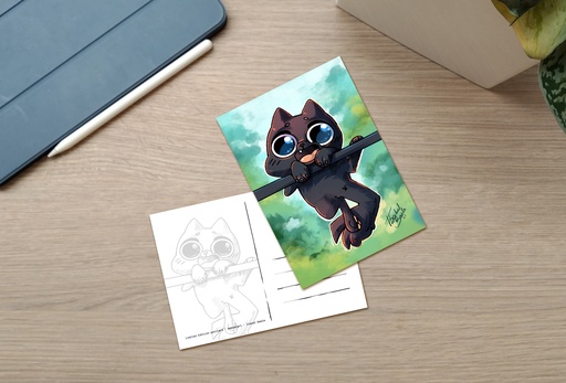 Postcard - Black Kitty - Limited Edition