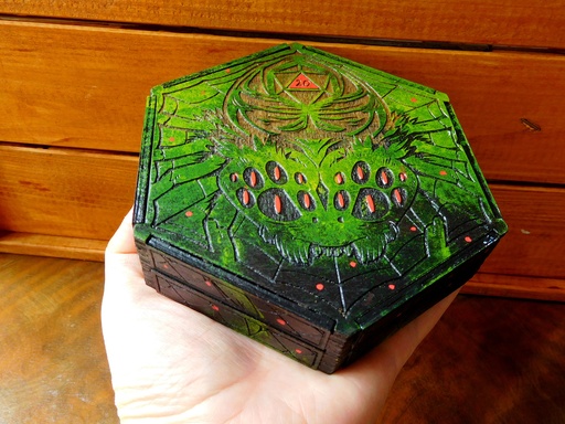 Dice Tray - Mossy Spider