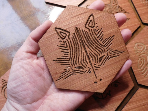 Wooden Coaster - Wolf