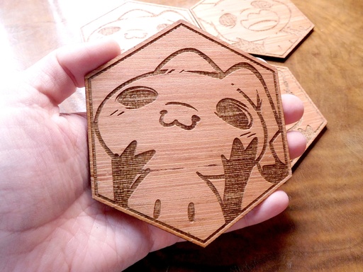 Wooden Coaster - Mimikyu - Blush