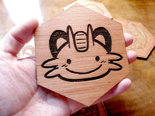 Wooden Coaster - Ditto Meowth
