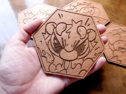 Wooden Coaster - Angry Cow