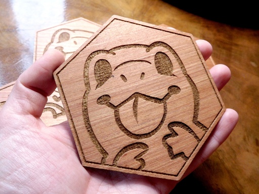 Wooden Coaster - Dino BLEB