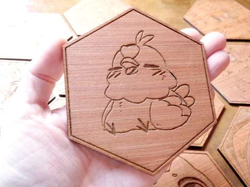 Wooden Coaster - Silly Little Dove