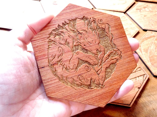 Wooden Coaster - Demon Dog