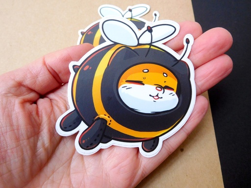 Cosplay Kitty Bee Vinyl Sticker