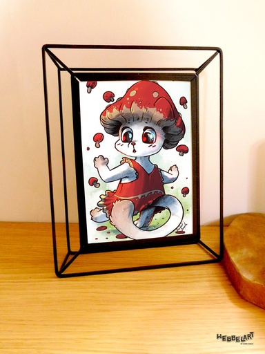 Artprint - Cosplay Kitty Mushroom