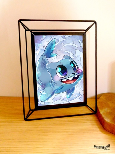 Artprint - Cosplay Kitty Little Shark