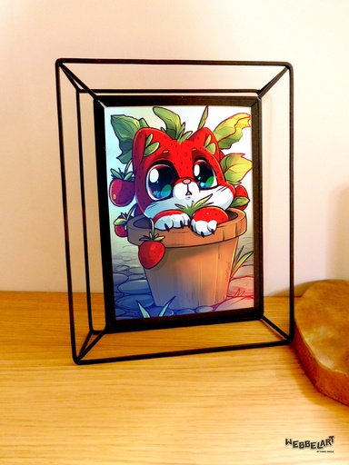 Artprint - Cosplay Kitty Strawberry