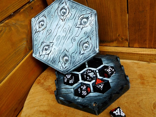 Dice Tray - Grey Googley eyed Mimic