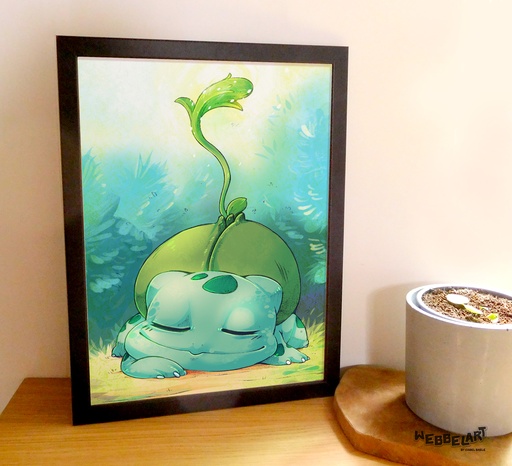 A3 Print Sleepy Bulbasaur