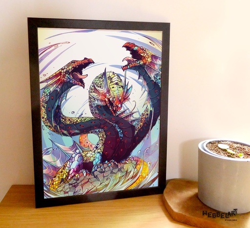 A3 Print Sea Hydra Dragon