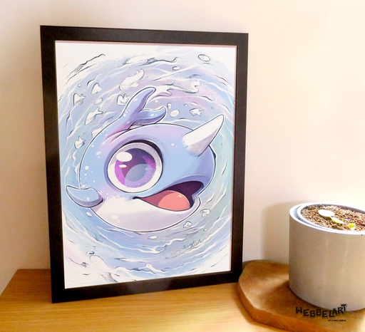 A3 Print Cute Narwhal