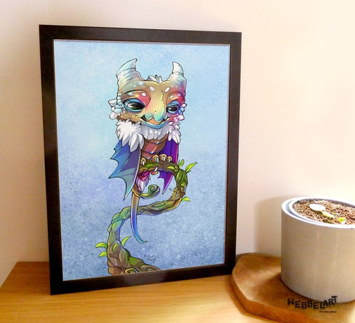 A3 Print Owl Dragon