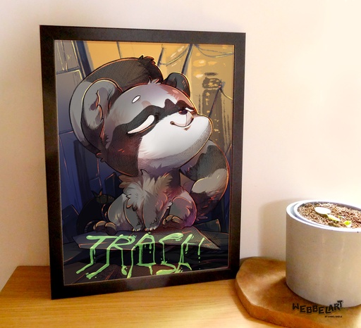 A3 Print Trash Panda