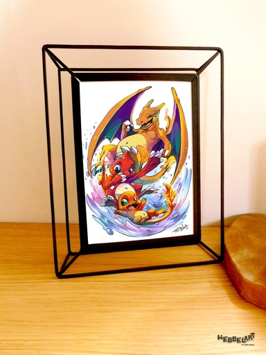 A5 Print Charmander Family - Pokemon Fanart - small poster