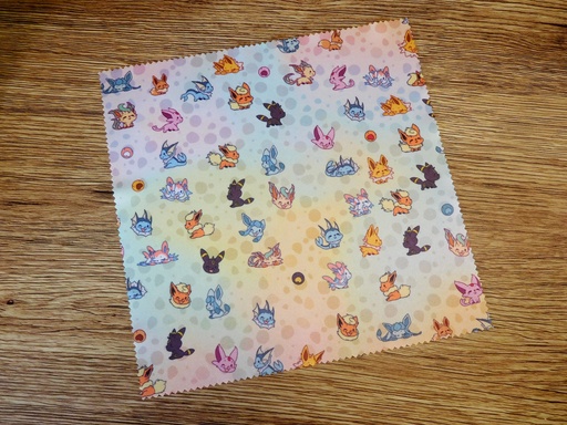 Lens cleaning cloth pokemon Eeveelutions - microfiber cloth for glasses and screens - Webbelart