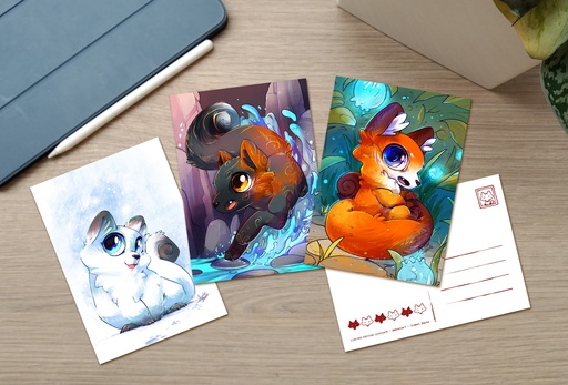 Postcard set - Foxes - Limited Edition
