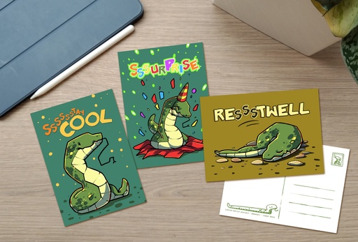 Postcard set - Snakes - Limited Edition