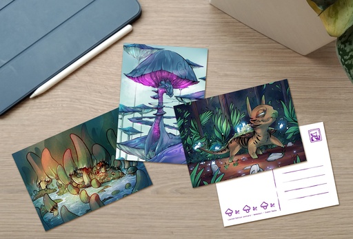 Postcard set - Mushroom Dragons - Limited Edition