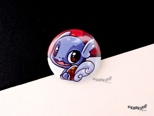 Button - Wartortle - 38mm Badge - #008