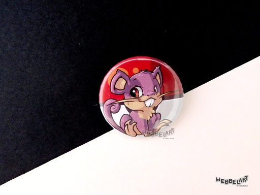 Button - Rattata- 38mm Badge - #019