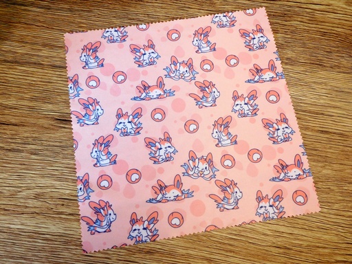 Lens cleaning cloth pokemon Sylveon - microfiber cloth for glasses and screens - Webbelart