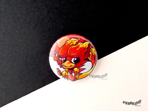 Button - Magmar - 38mm Badge - #126