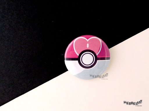 Button - Love Pokeball - 38mm Badge