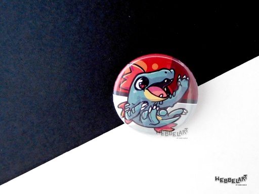 Button - Feraligatr - 38mm Badge - #160