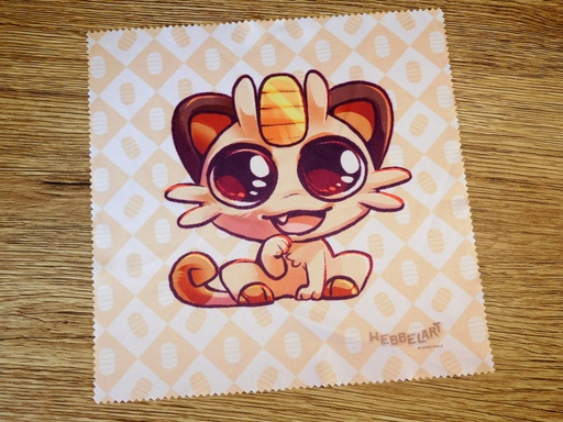Lens cleaning cloth pokemon Meowth - microfiber cloth for glasses and screens - Webbelart