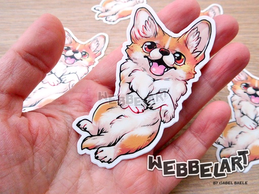 Puppy Corgi Vinyl Sticker