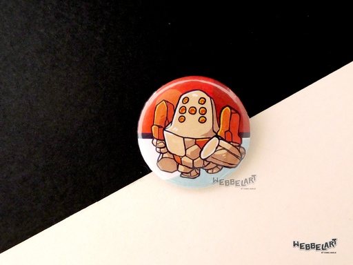 Button - Regirock - 38mm Badge - #377