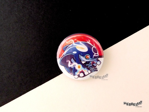Button - Kyogre - 38mm Badge - #382