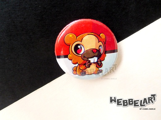 Button - Bidoof - 38mm Badge - #399