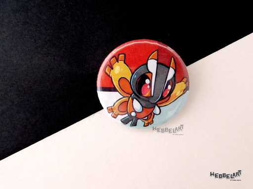 Button - Mothim - 38mm Badge - #414