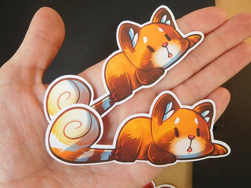 Lay Down Red Panda Sticker