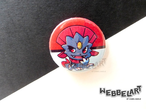 Button - Weavile - 38mm Badge - #461