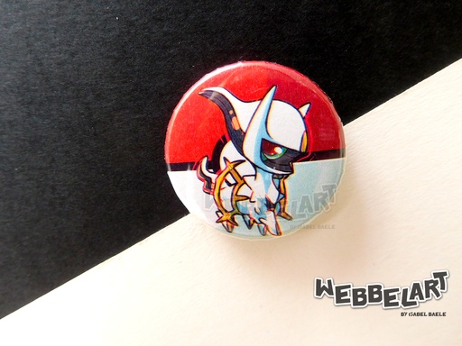 Button - Arceus - 38mm Badge - #493