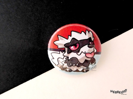 Button - zigzagoon galarian - 38mm Badge - #263