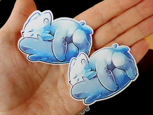 Sleeping Snow Fox Sticker