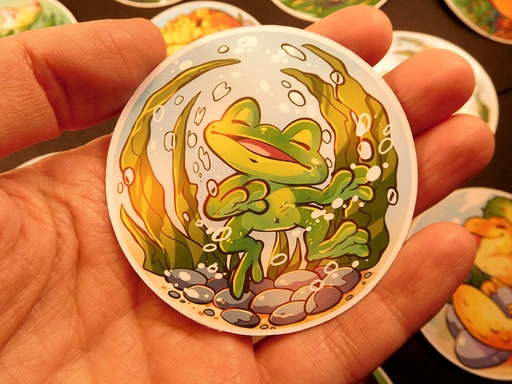 Round Frog Sticker