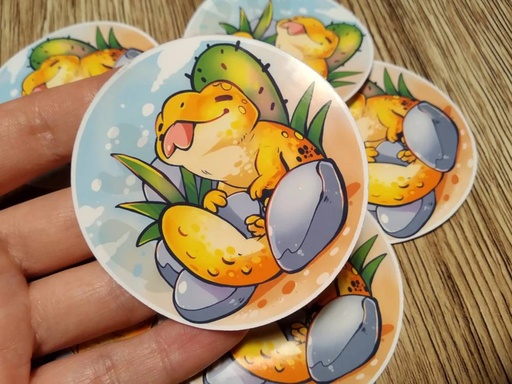 Round Leopard Gecko Sticker