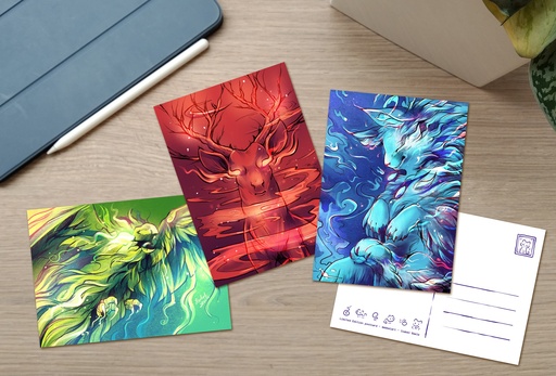 Postcard set - Ghost Animals - Limited Edition